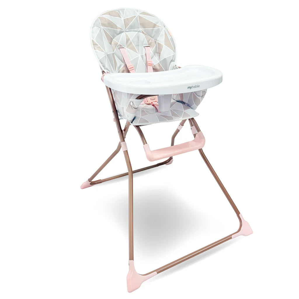 My Babiie MBHC1 Compact Highchair - Rose Geo