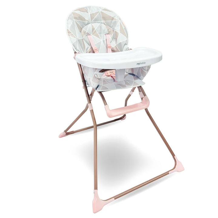 My Babiie MBHC1 Compact Highchair - Rose Geo
