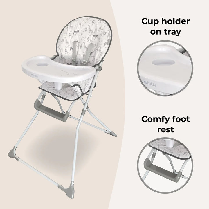 My Babiie MBHC1 Compact Highchair - Safari