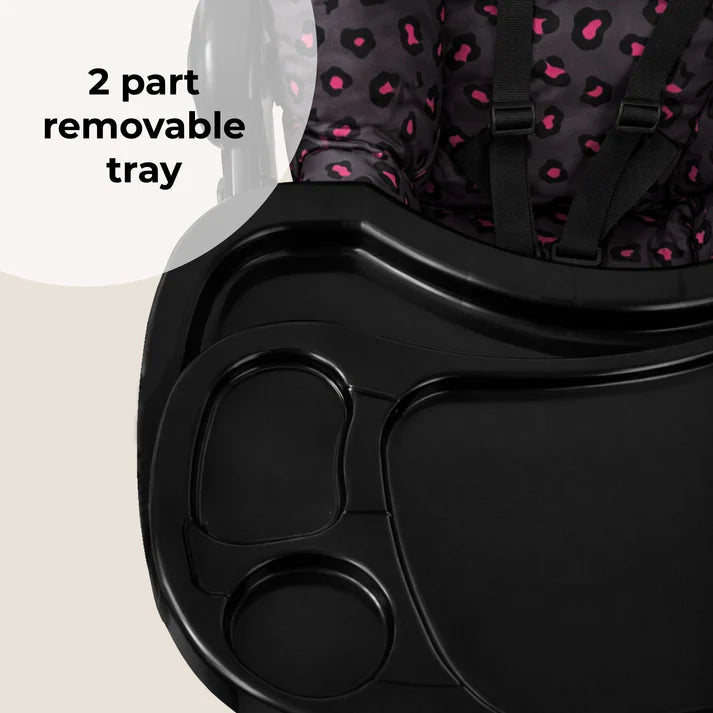 My Babiie MBHC8 Premium Highchair - Hot Pink Leopard