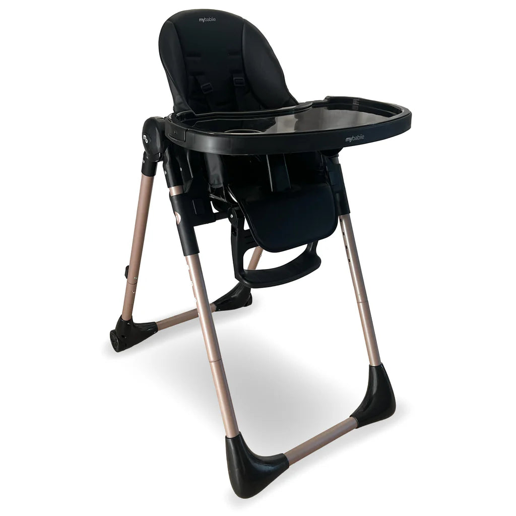My Babiie MBHC9 Luxe Highchair - Rose Gold Black