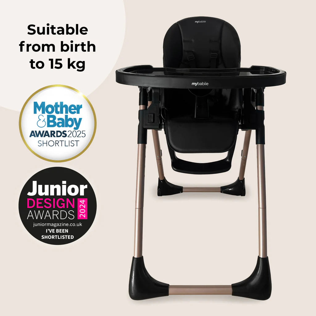 My Babiie MBHC9 Luxe Highchair - Rose Gold Black