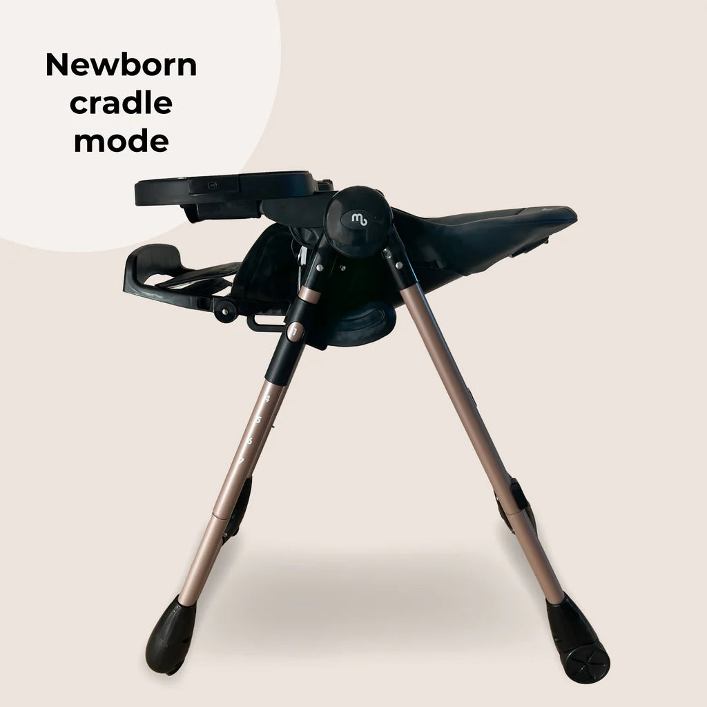 My Babiie MBHC9 Luxe Highchair - Rose Gold Black