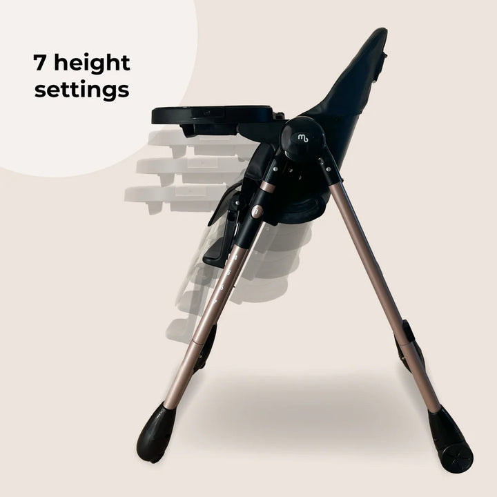 My Babiie MBHC9 Luxe Highchair - Rose Gold Black