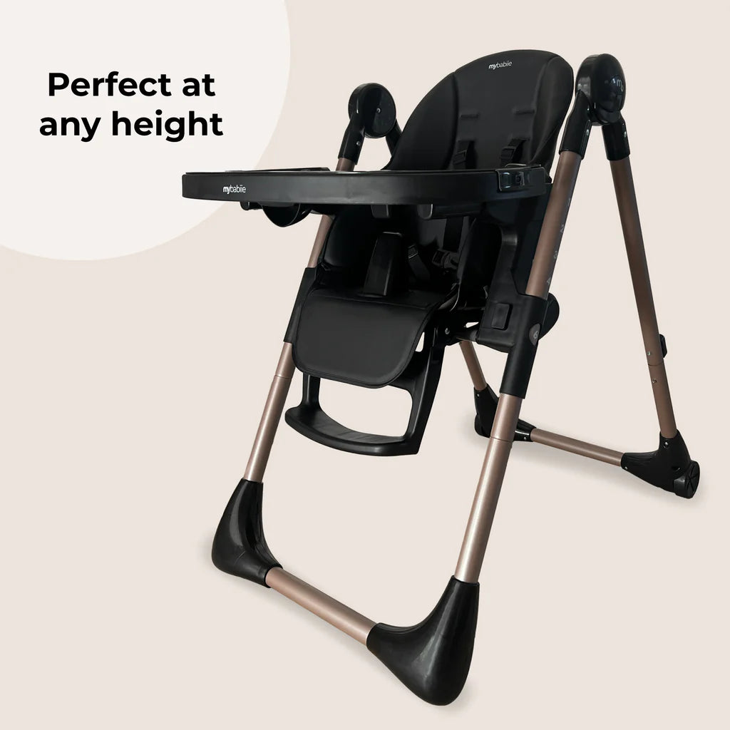 My Babiie MBHC9 Luxe Highchair - Rose Gold Black