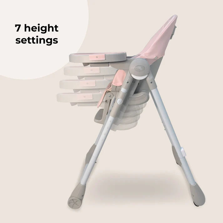 My Babiie MBHC9 Luxe Highchair - Pink & Grey
