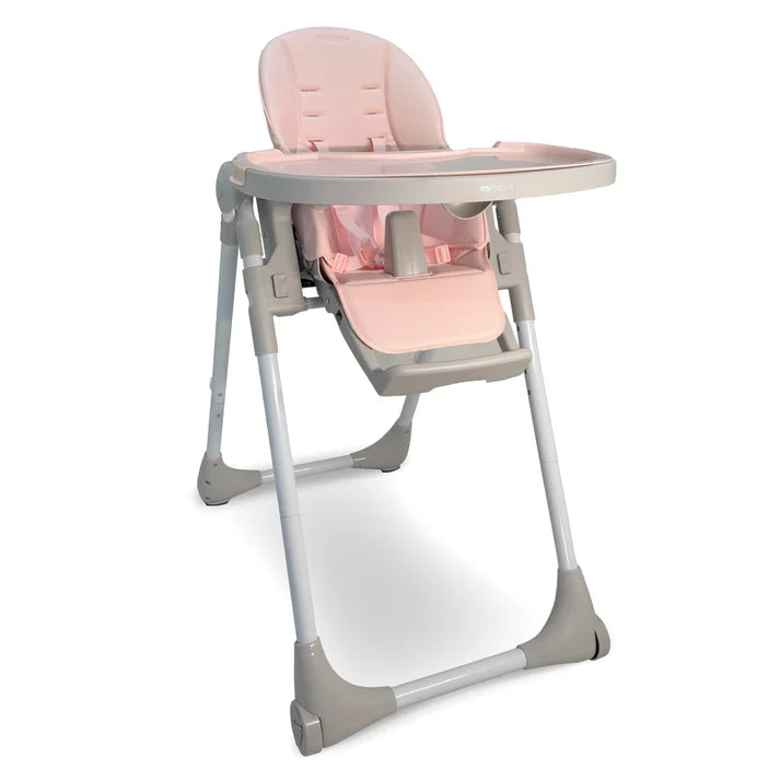 My Babiie MBHC9 Luxe Highchair - Pink & Grey