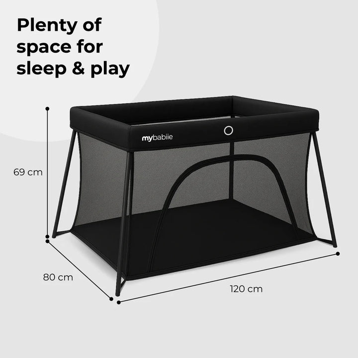 My Babiie MBTC2 Air-Light 2-in-1 Travel Cot – Black