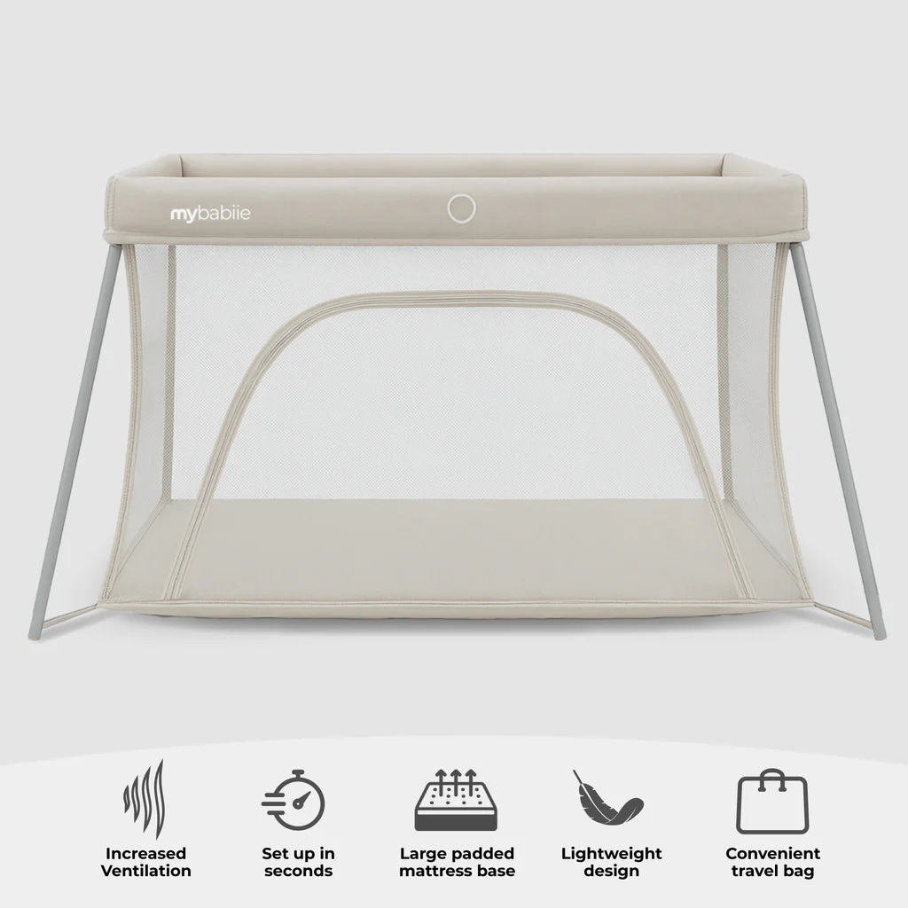 My Babiie MBTC2 Air-Light 2-in-1 Travel Cot – Ivory