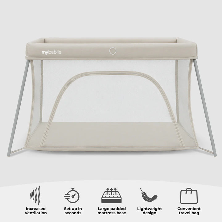 My Babiie MBTC2 Air-Light 2-in-1 Travel Cot – Ivory