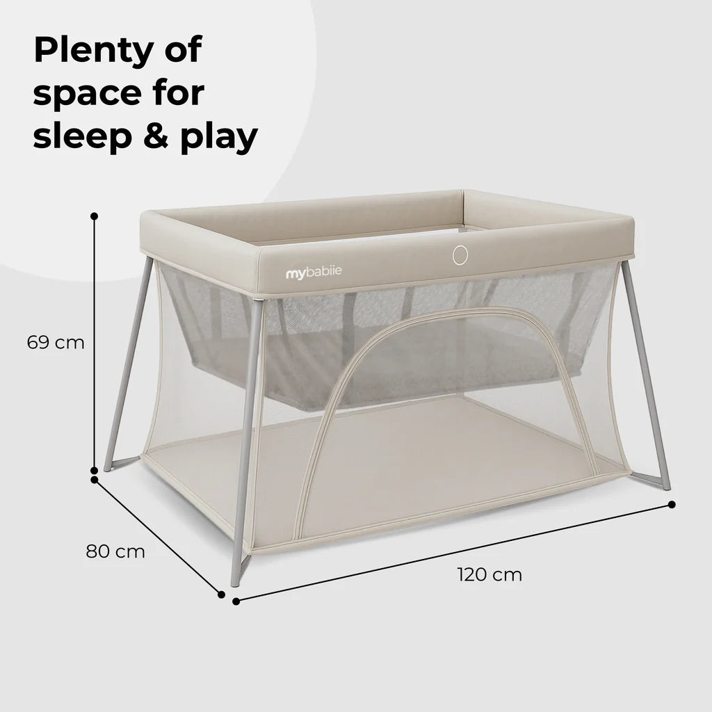 My Babiie MBTC3 Air-Light 3-in-1 Travel Cot with Bassinet - Ivory