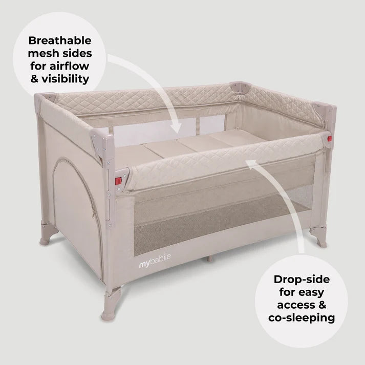 My Babiie MBTC4 LUXE 4-in-1 Travel Cot – Ivory