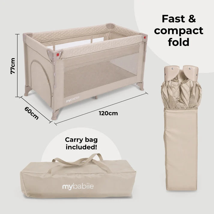 My Babiie MBTC4 LUXE 4-in-1 Travel Cot – Ivory