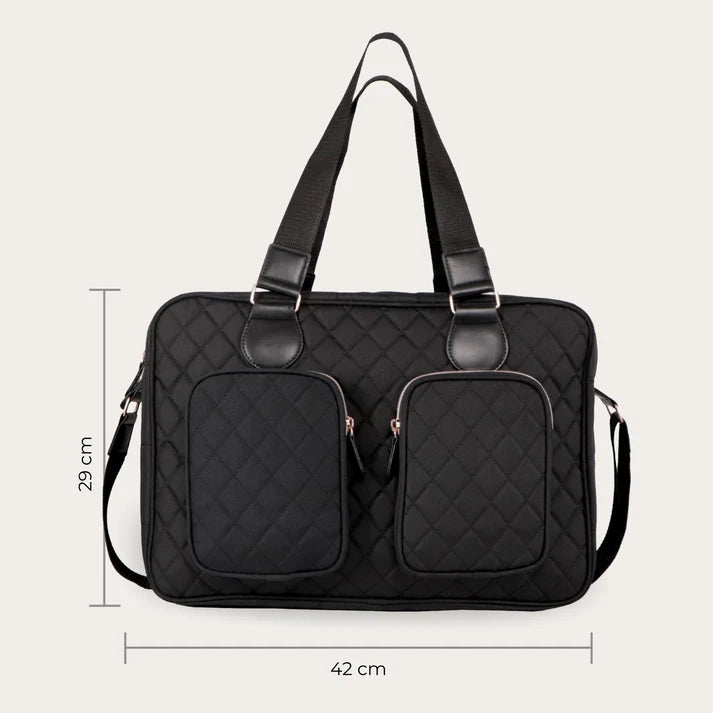 My Babiie Deluxe Changing Bag – Black Quilted