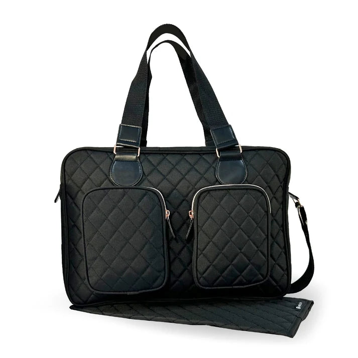 My Babiie Deluxe Changing Bag – Black Quilted