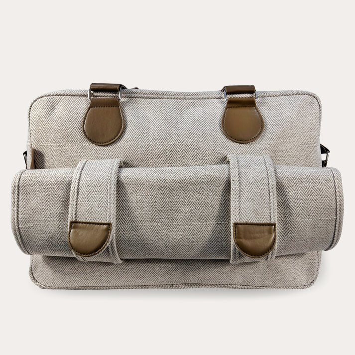 My Babiie Deluxe Changing Bag – Oatmeal Herringbone