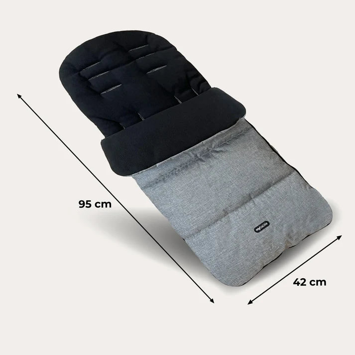 My Babiie Universal Footmuff – Grey & Black