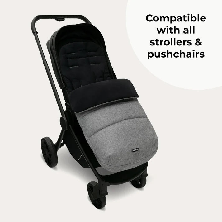 My Babiie Universal Footmuff – Grey & Black