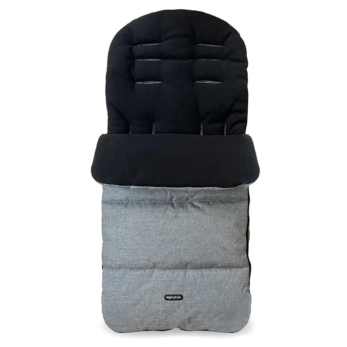 My Babiie Universal Footmuff – Grey & Black