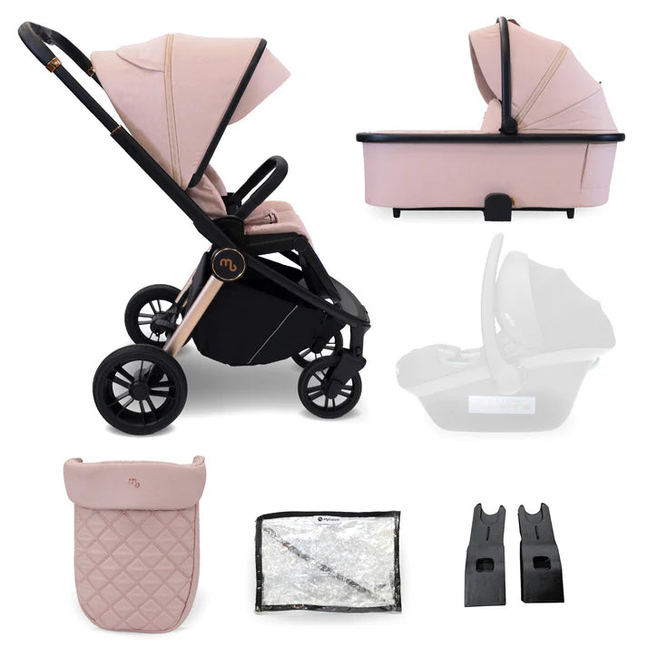 My Babiie MB450i  2 in 1 Travel System in Pastel Pink
