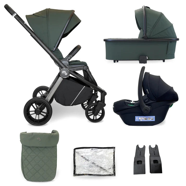 My babiie MB450i travel system in forest green with car seat