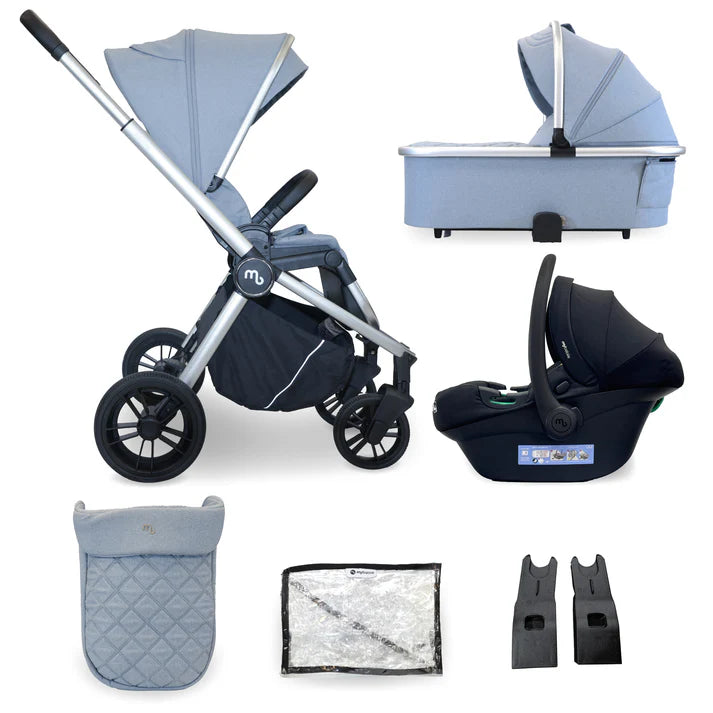 My Babiie MB450i 3 in 1 Travel System in Steel Blue