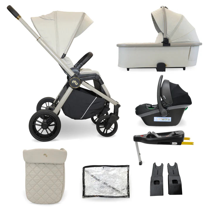 My Babiie MB450i  3 in 1 travel system in ivory with isofix base