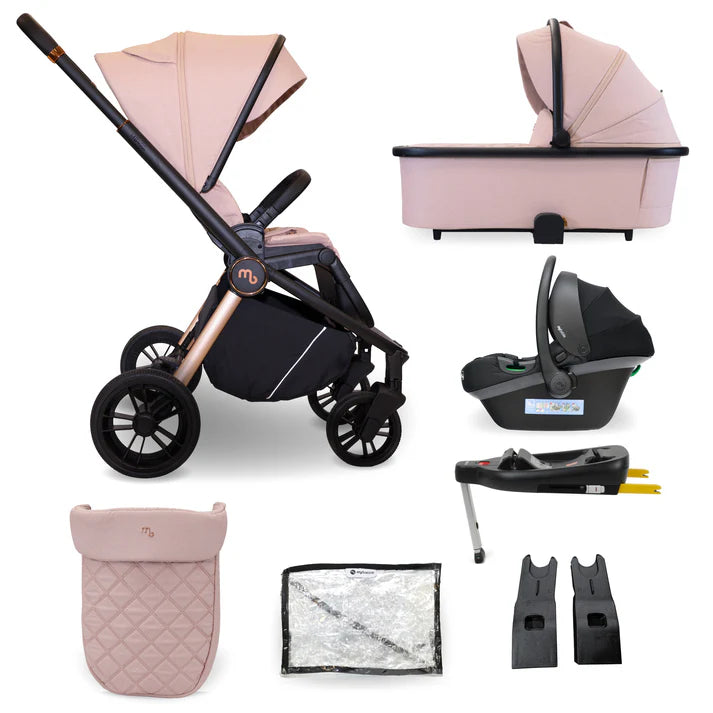 My Babiie MB450i 3 in 1 Travel System in Pastel Pink with isofix