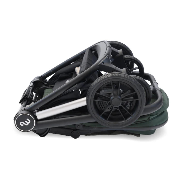 My babiie MB450i travel system in forest green with seat unit folded