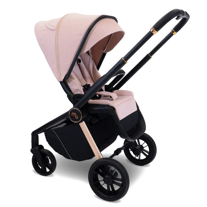 My Babiie MB450i Travel System in Pastel Pink with seat unit parent facing