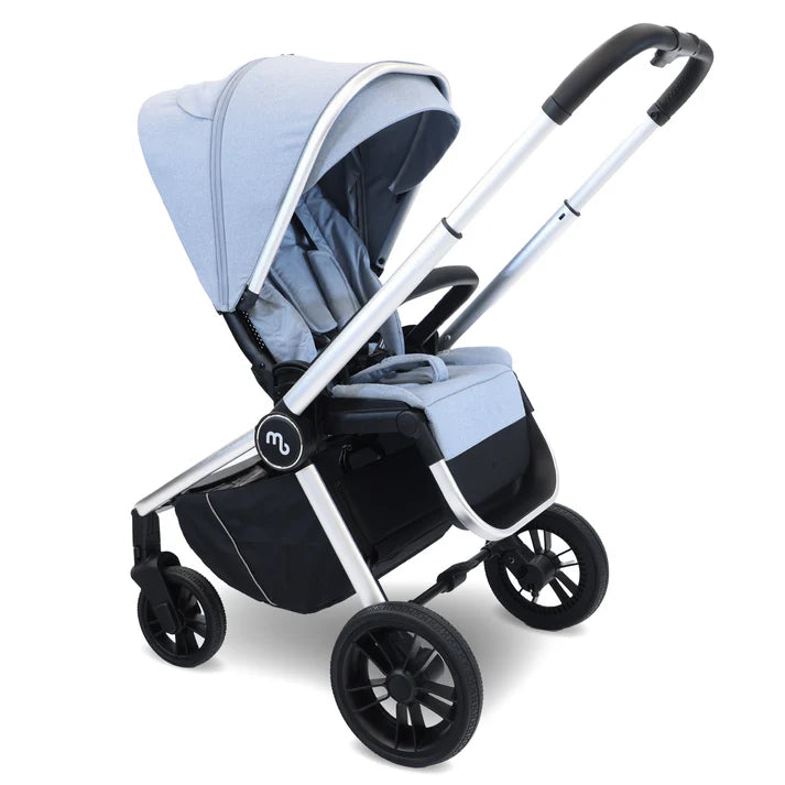 My Babiie MB450i Travel System in Steel Blue with seat unit parent facing