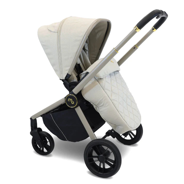 My Babiie MB450i Travel System in Ivory with seat unit and footmuff