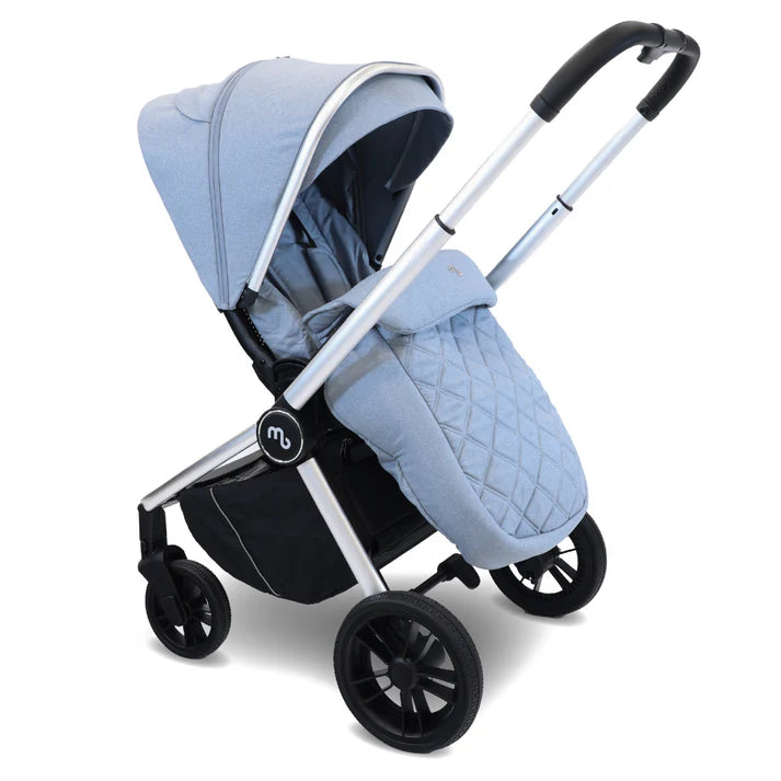 My Babiie MB450i Travel System in Steel Blue with seat unit and footmuff