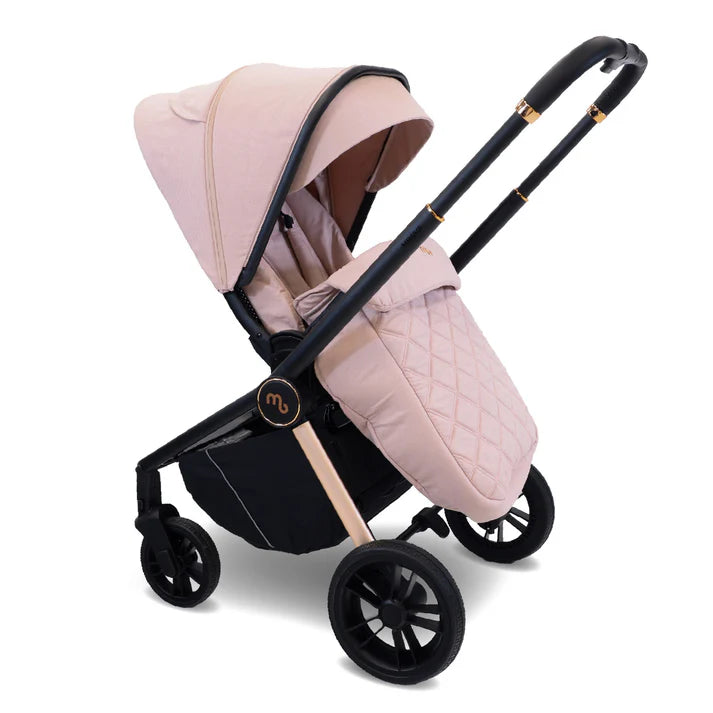 My Babiie MB450i Travel System in Pastel Pink seat unit with footmuff