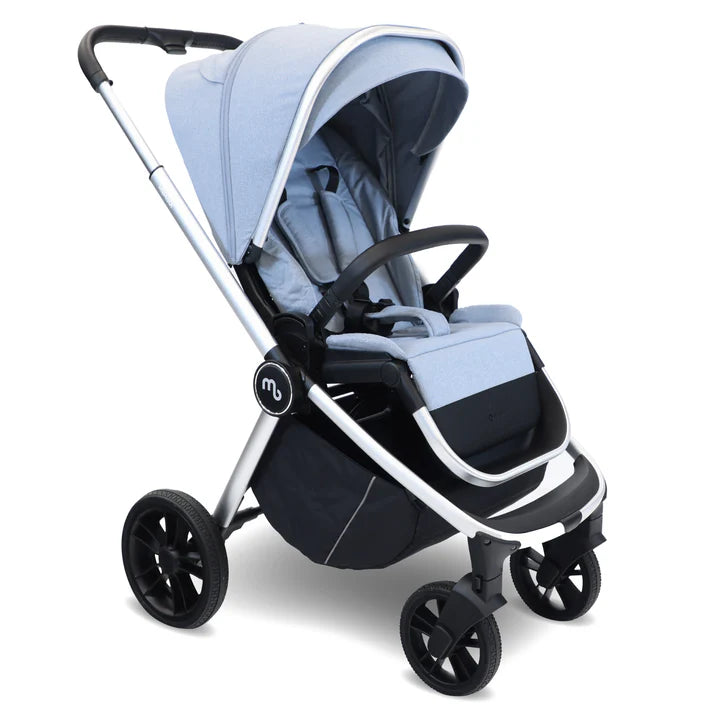 My Babiie MB450i Travel System in Steel Blue with seat unit world facing