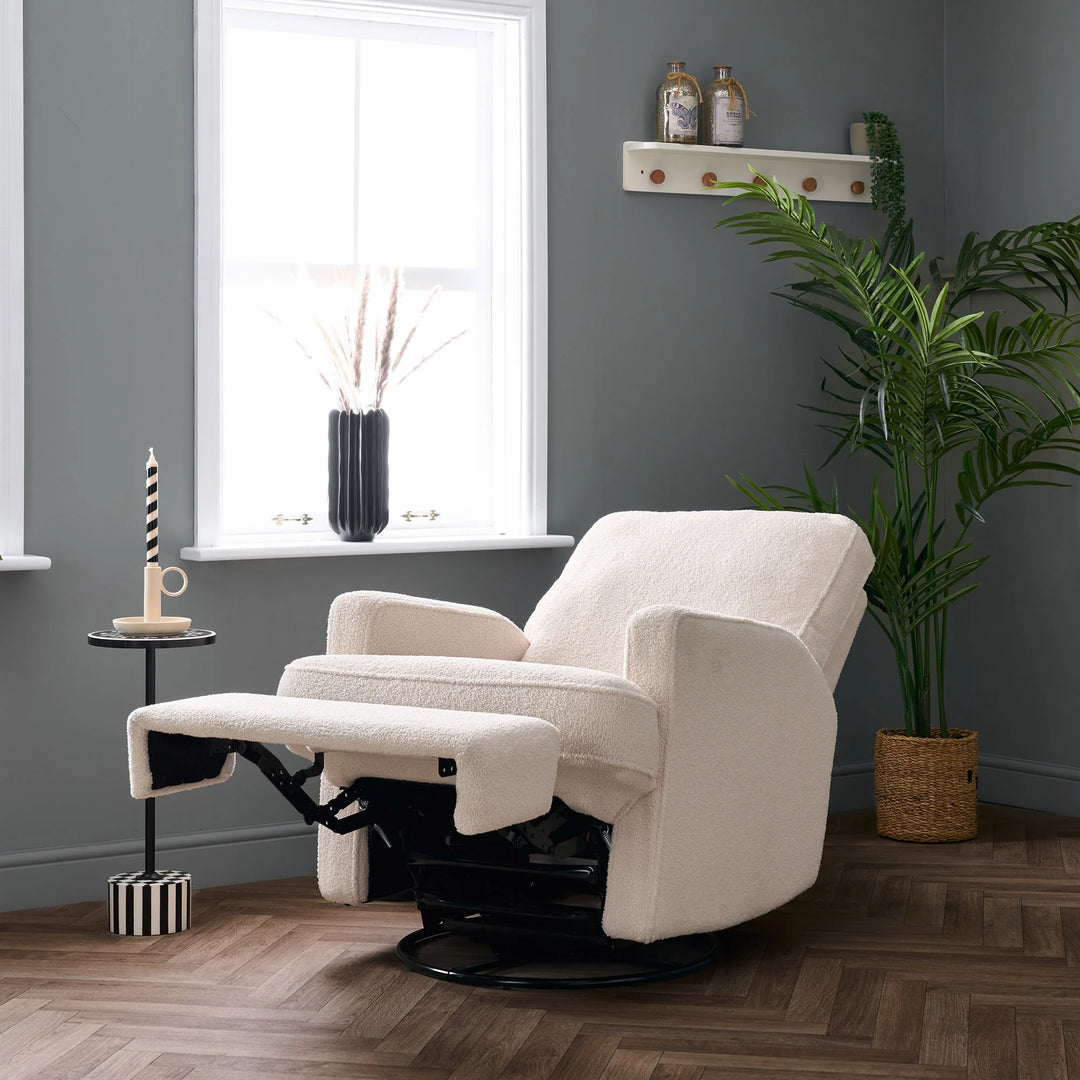 Obaby Madison Electric Swivel Glider Recliner Chair - Ivory