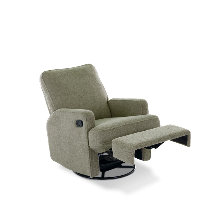 Obaby Madison Swivel Glider Recliner Chair - Teddy Olive