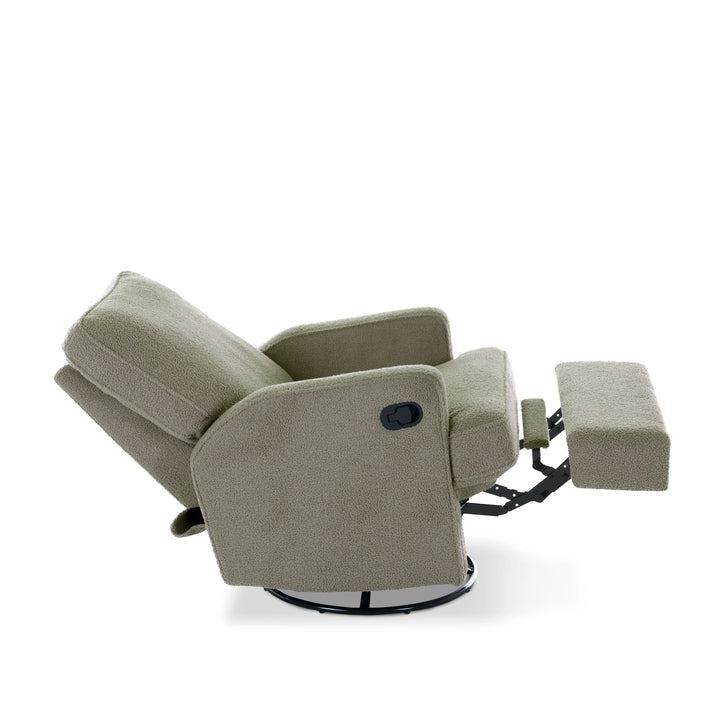 Obaby Madison Swivel Glider Recliner Chair - Teddy Olive