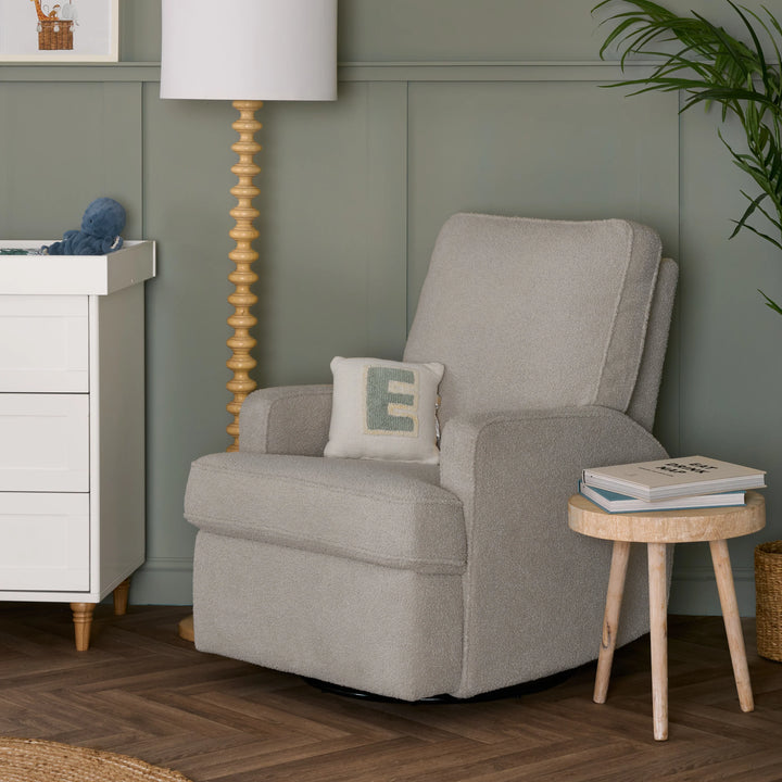 Obaby Madison Swivel Glider Recliner Chair - Teddy Truffle