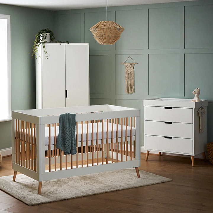 Obaby Maya 3 Piece Room Set - White with Natural