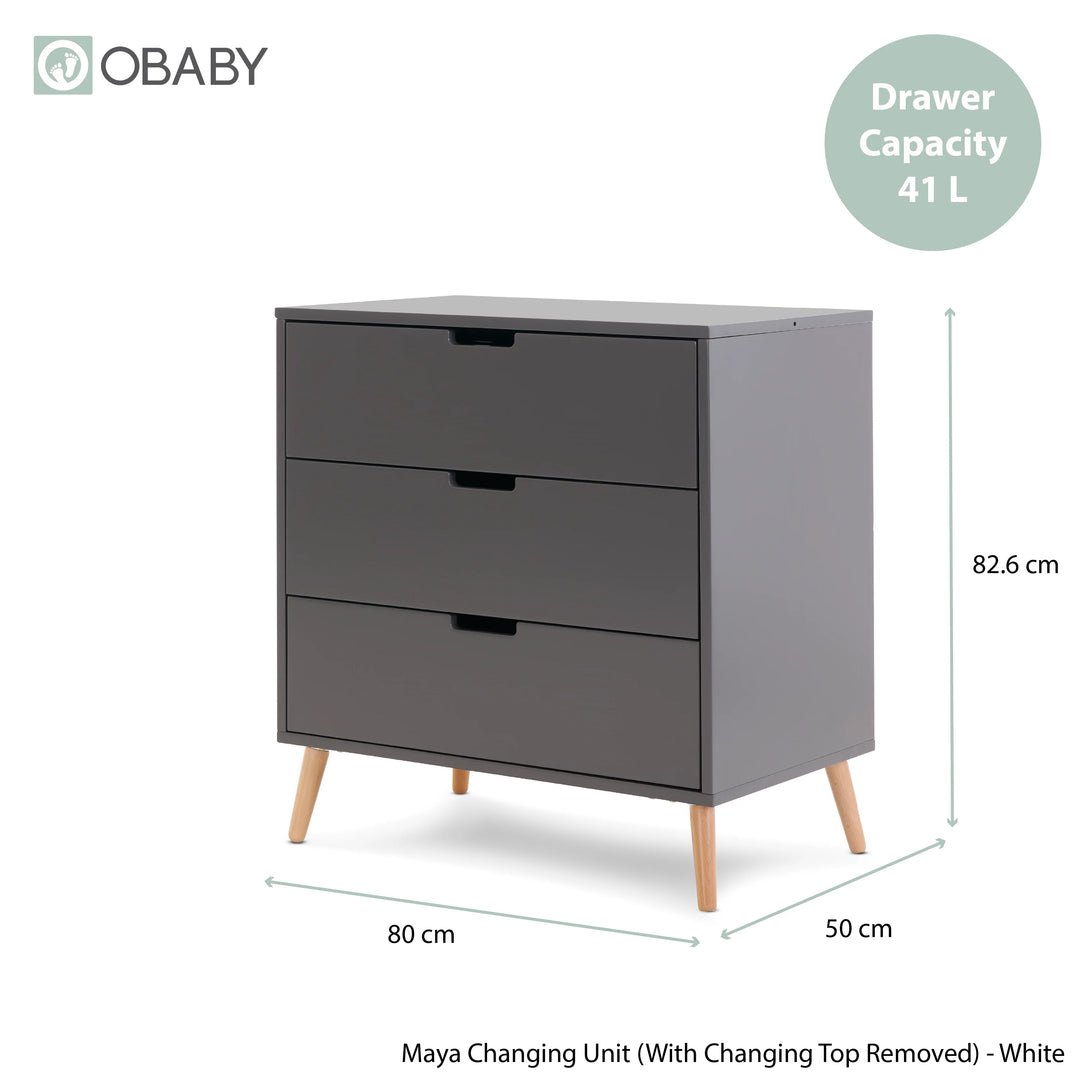 Obaby Maya Mini 3 Piece Room Set - Slate