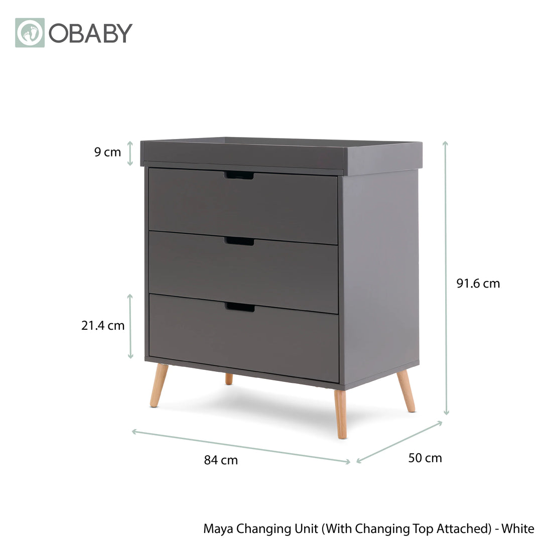 Obaby Maya Mini 3 Piece Room Set - Slate