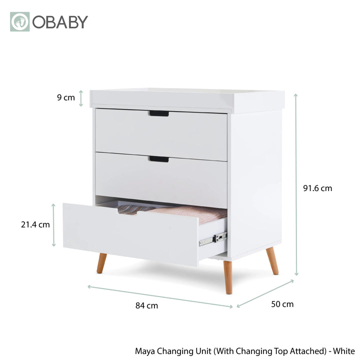 Obaby Maya Mini 2 Piece Room Set - White With Natural