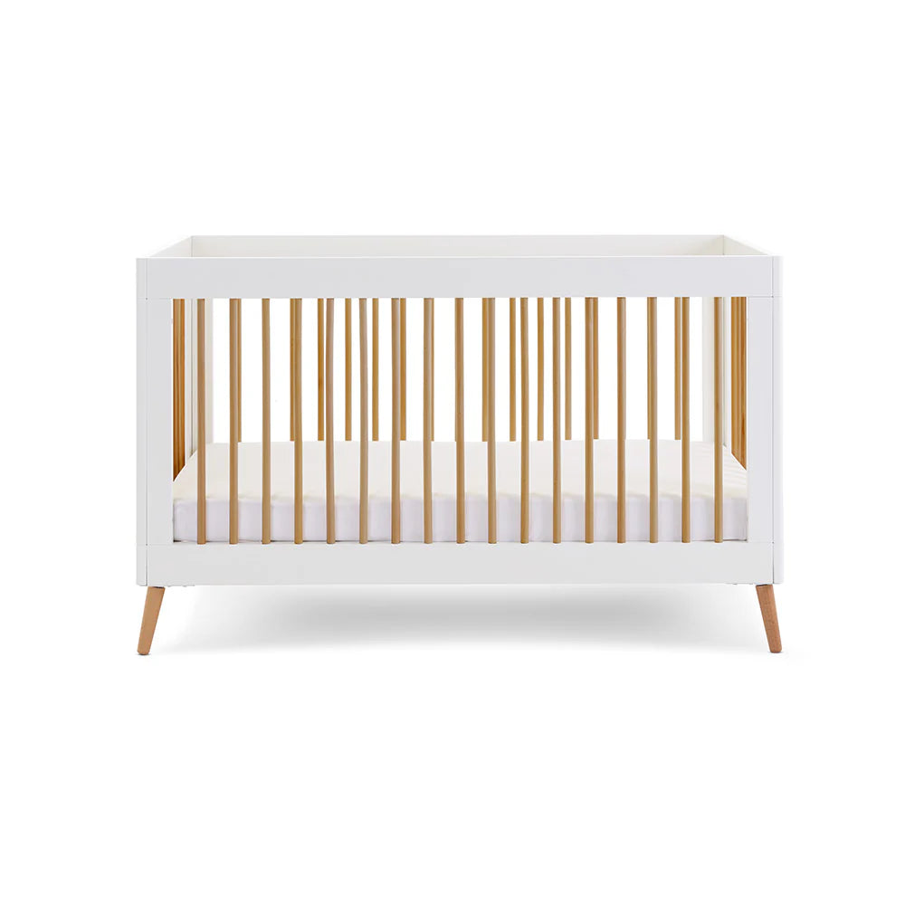 Obaby Maya Cot Bed – White with Natural