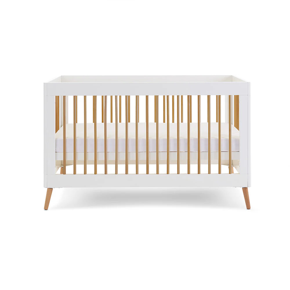 Obaby Maya Cot Bed – White with Natural