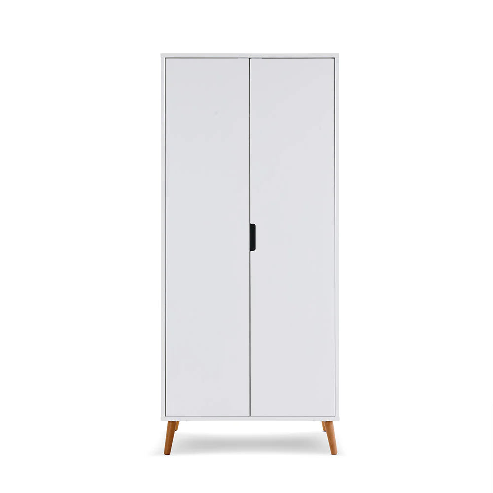 Obaby Maya Double Wardrobe - White With Natural