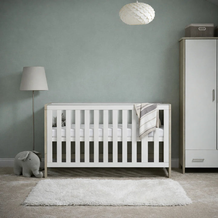 Obaby Nika 3 Piece Nursery Room Set – Grey Wash & White