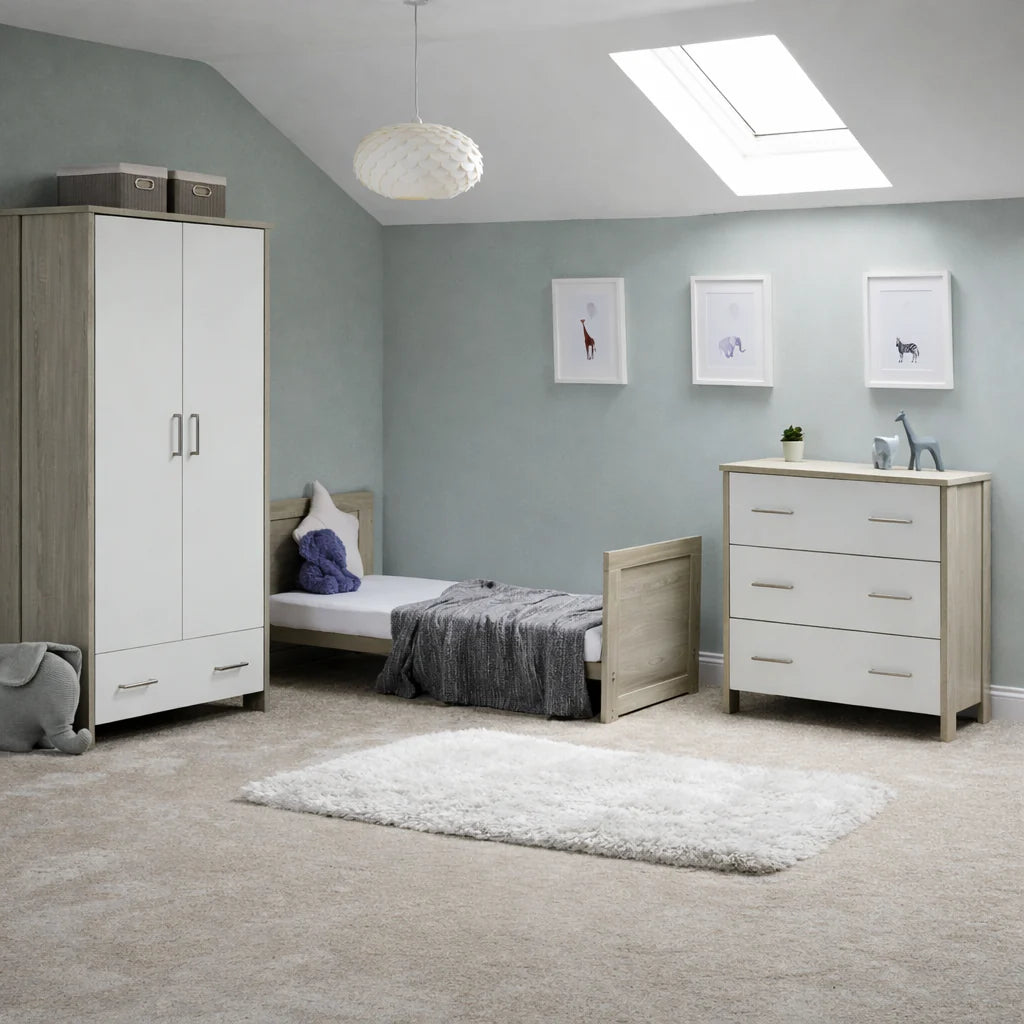 Obaby Nika 2 Piece Nursery Room Set – Grey Wash & White