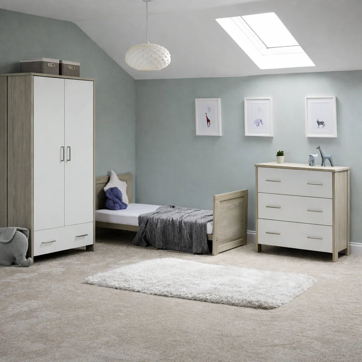 Obaby Nika 2 Piece Nursery Room Set – Grey Wash & White