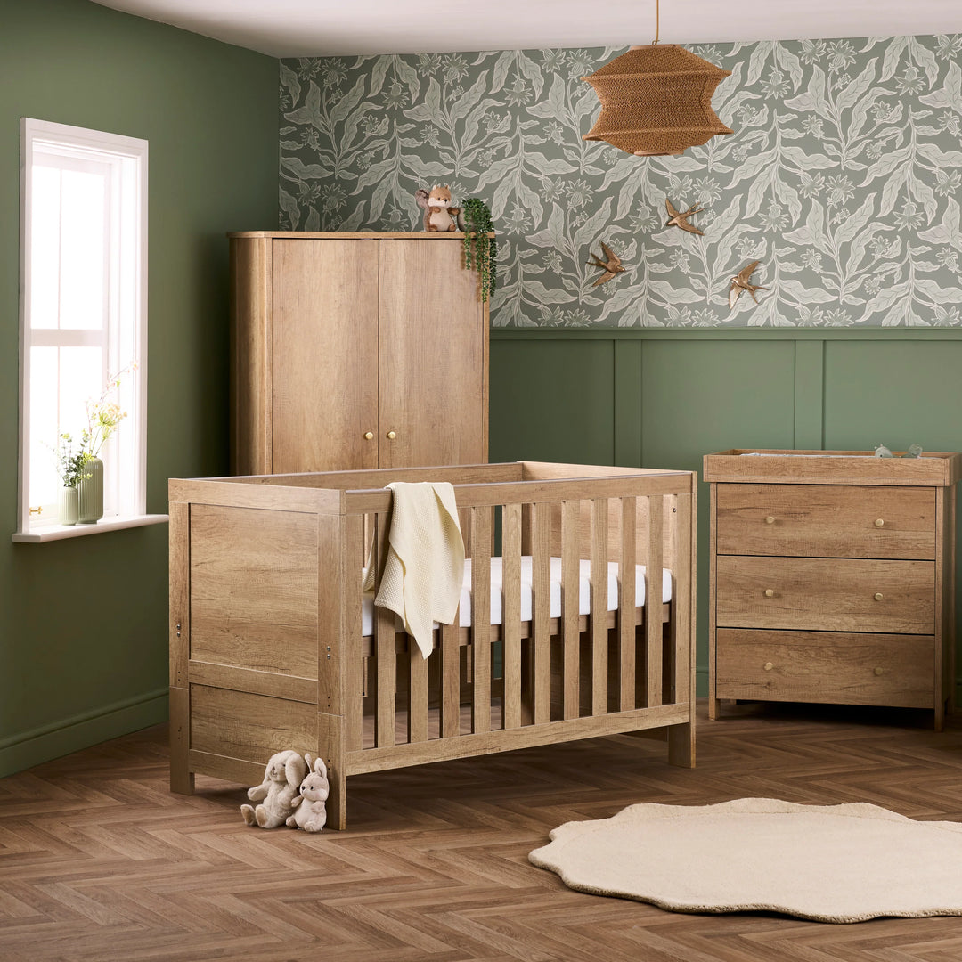 Obaby Nika 3 Piece Nursery Room Set – Oak